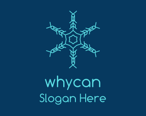 Blue Snowflake Pattern Logo