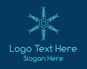 Blue Snowflake Pattern Logo