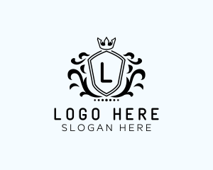 Queen - Premium Royal Shield logo design