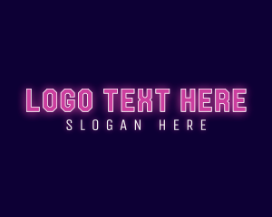 Streamer - Pink Cyber Neon logo design