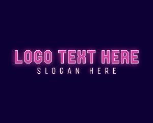 Telecommunication - Pink Cyber Neon logo design