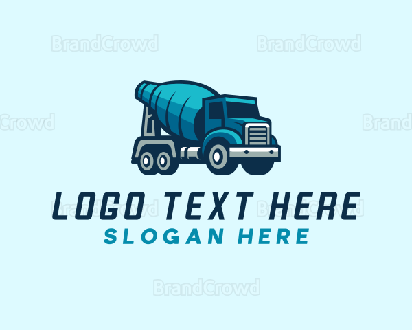 Cement Mixer Truck Logo