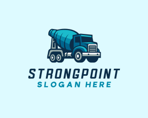 Cement Mixer Truck Logo