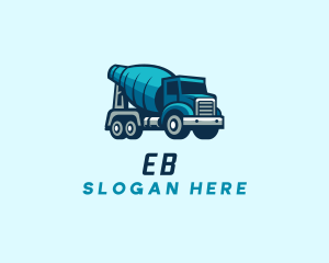 Concrete - Cement Mixer Truck logo design