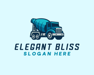 Heavy Equipment - Cement Mixer Truck logo design