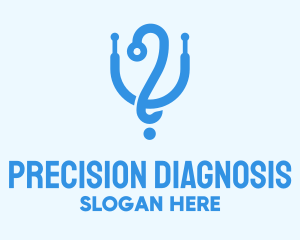 Diagnosis - Blue Medical Question logo design