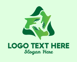 Recycle - Clean Glove Hands logo design
