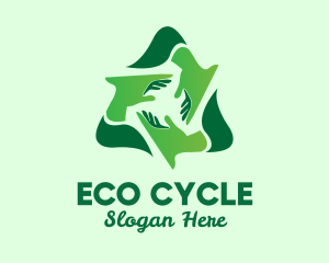 Recycling - Clean Glove Hands logo design