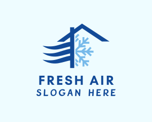 House Snowflake Breeze  logo design