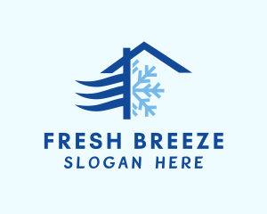 Breeze - House Snowflake Breeze logo design