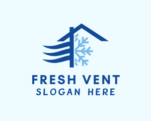 Vent - House Snowflake Breeze logo design