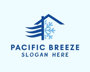 House Snowflake Breeze  logo design