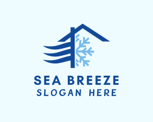 House Snowflake Breeze  logo design