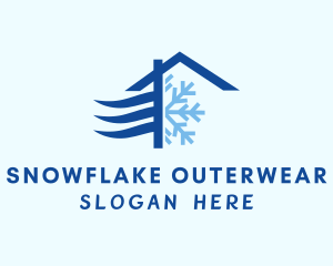 House Snowflake Breeze  logo design