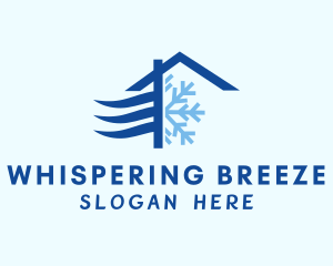 House Snowflake Breeze  logo design