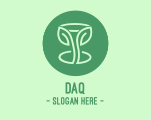 Environment - Green Organic Wine Glass logo design