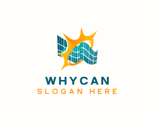 Solar Panel Renewable Energy Logo