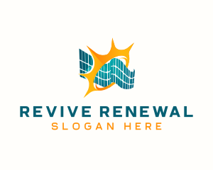 Solar Panel Renewable Energy logo design