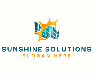 Solar Panel Renewable Energy logo design