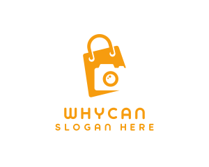 Online Shop - Camera Shopping Bag logo design