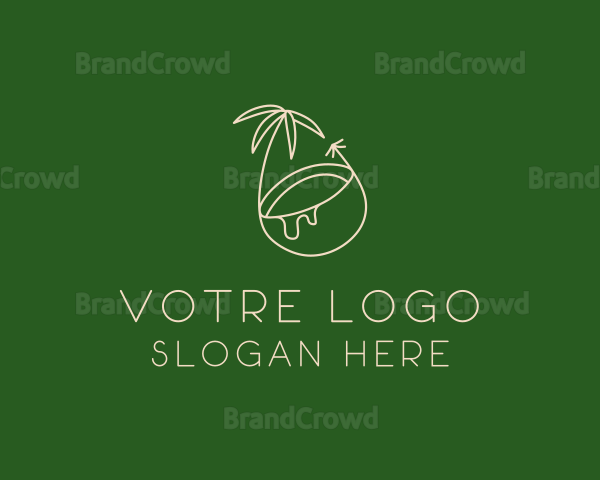 Tropical Coconut Tree Logo