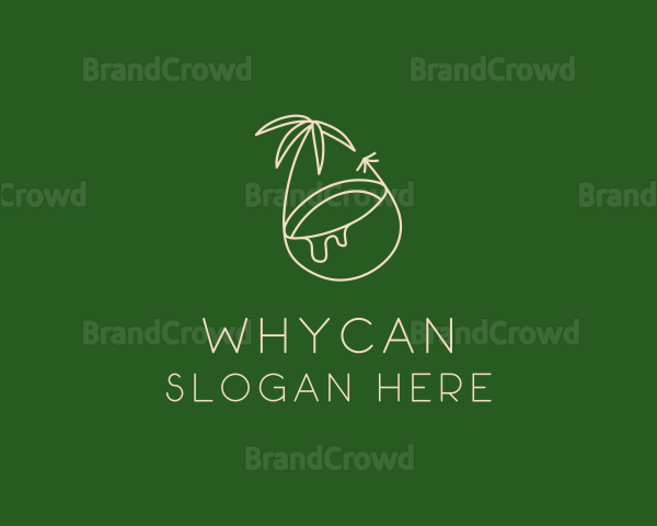 Tropical Coconut Tree Logo