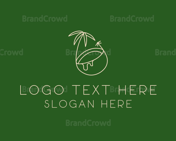 Tropical Coconut Tree Logo