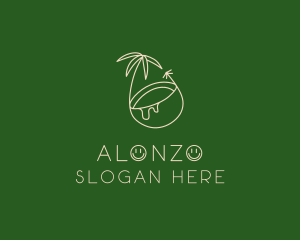 Tropical Coconut Tree logo design