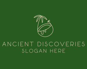 Tropical Coconut Tree logo design