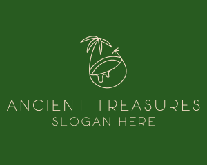 Tropical Coconut Tree logo design