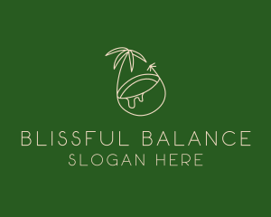 Self Care - Tropical Coconut Tree logo design
