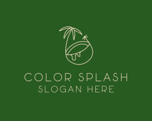 Tropical Coconut Tree logo design