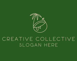 Tropical Coconut Tree logo design