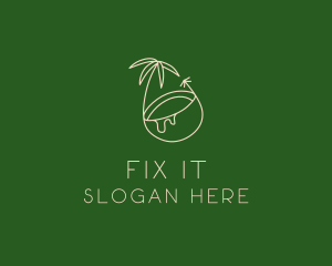 Tropical Coconut Tree logo design