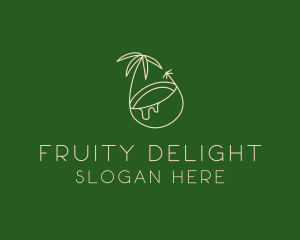 Tropical Coconut Tree logo design