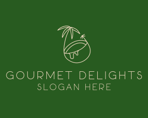 Tropical Coconut Tree logo design