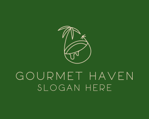 Tropical Coconut Tree logo design