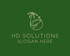 Tropical Coconut Tree logo design