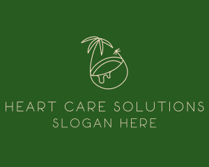 Tropical Coconut Tree logo design