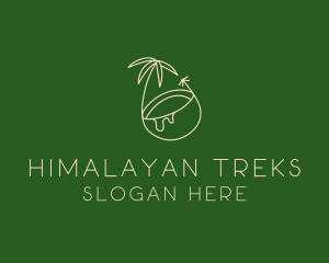 Tropical Coconut Tree logo design