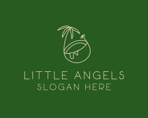 Tropical Coconut Tree logo design