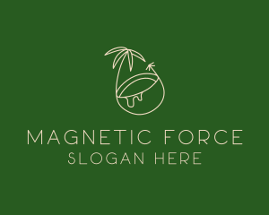 Tropical Coconut Tree logo design