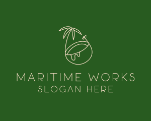 Tropical Coconut Tree logo design