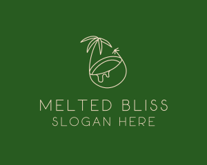 Tropical Coconut Tree logo design