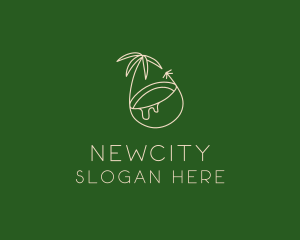 Tropical Coconut Tree logo design