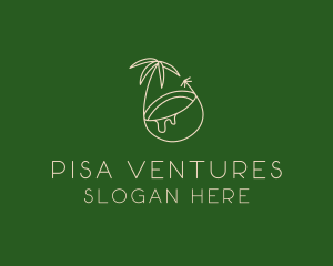 Tropical Coconut Tree logo design