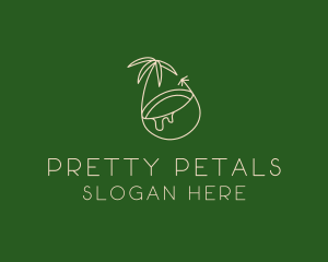 Tropical Coconut Tree logo design