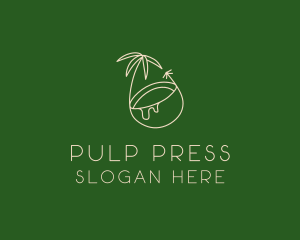 Tropical Coconut Tree logo design