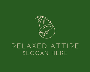 Tropical Coconut Tree logo design