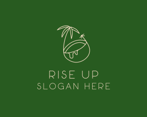 Tropical Coconut Tree logo design